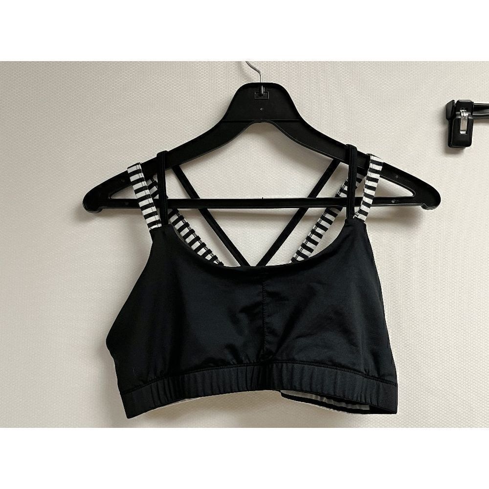 Champion Women's Bikini Top Duo Dry Criss Cross Back Black No Pad Wireless XL